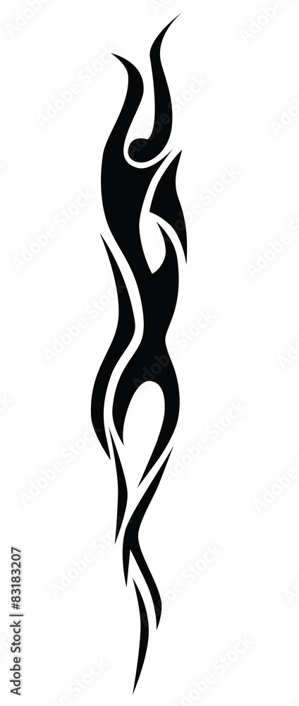 Tribal tattoo vector designs sketch. Simple abstract black ornament on  white background. Designer isolated art element for ideas decorating the  body of women, men and girls arm, leg. Stock Vector | Adobe