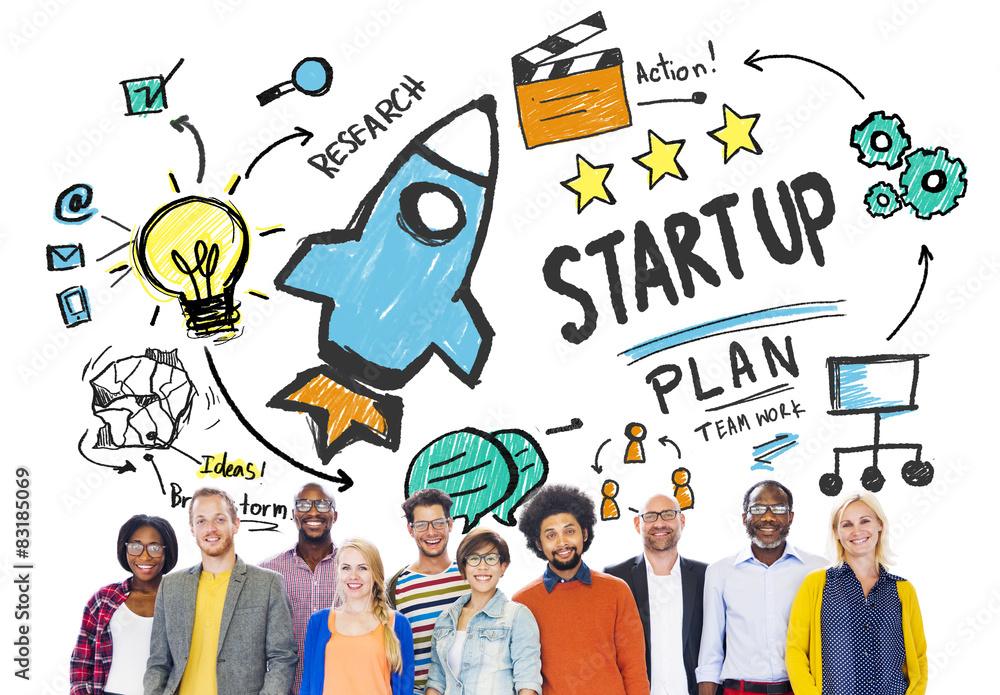 Obraz premium Start Up Business Launch Success People Diversity Concept