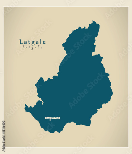 Modern Map - Latgale ,