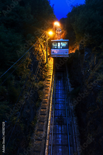 cliff railway of funicular of La Reineta photo
