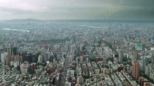 Wallpaper Mural Time-lapse panorama of giant city, pulls back to show stormy sky Torontodigital.ca
