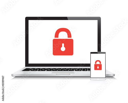Laptop & Phone Locked Icon