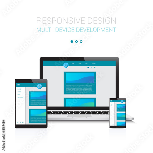 Laptop, Tablet & Phone Responsive Design Devices