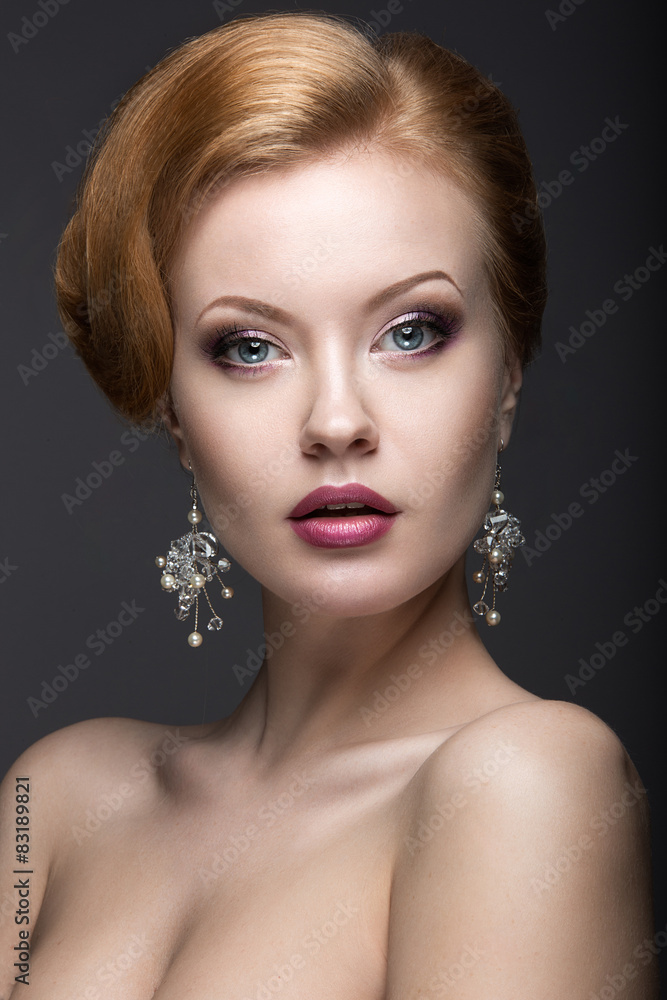 beautiful ginger woman in the image of the bride. beautiful ginger woman in the image of the bride.