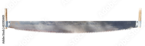 two-handled saw isolated on white