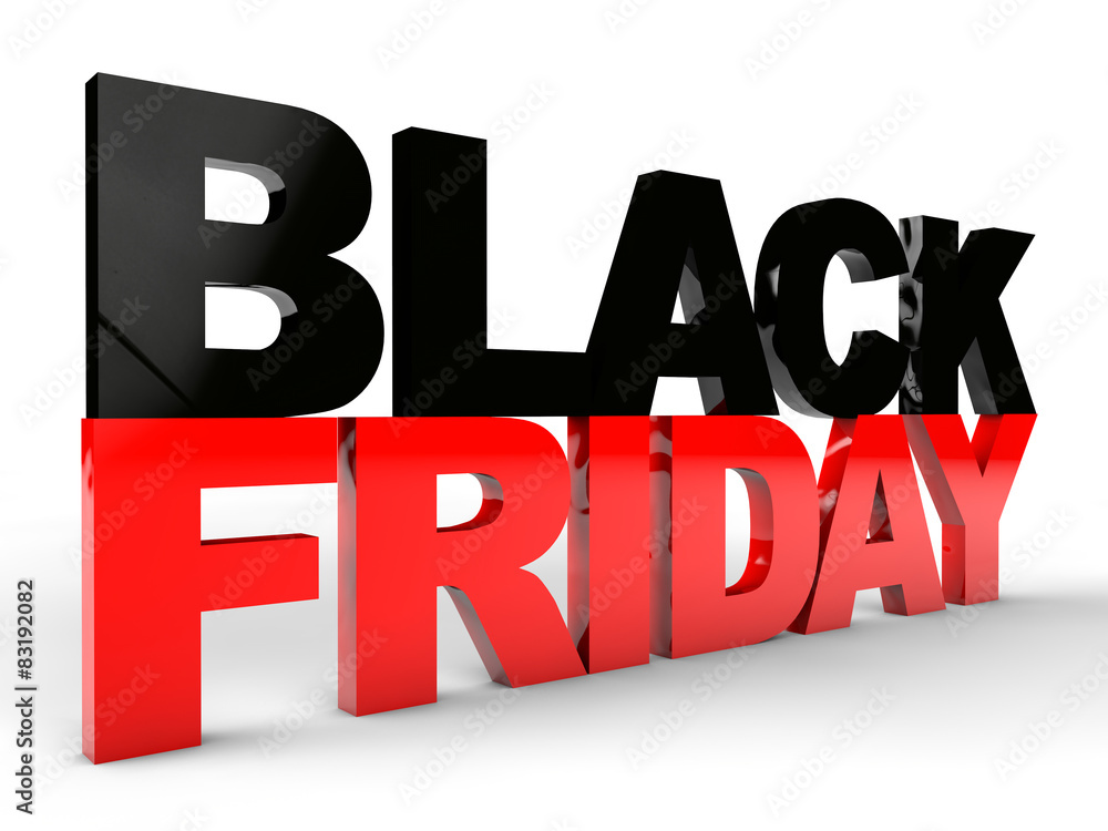 Fototapeta premium Black Friday over white background