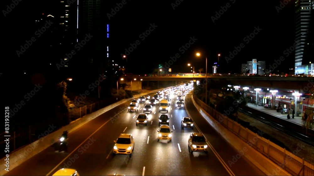 Ayalon highway at the night Ayalon highway at the night