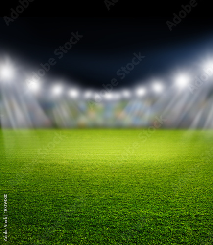 Fußballstadion mit Scheinwerferlicht #83193810