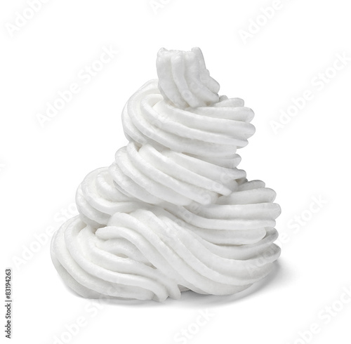 whipped cream sweet food white