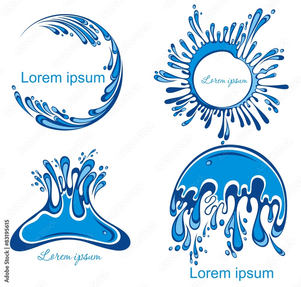 Obraz premium Water splashes collection