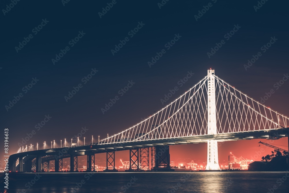 Fototapeta premium Oakland Bay Bridge at Night