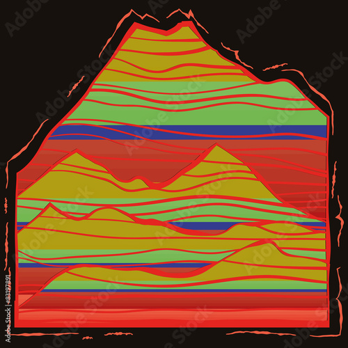 Earthquake in the mountains.