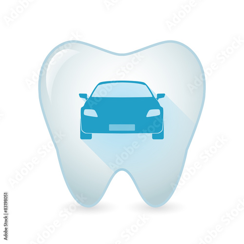 Tooth icon with a car