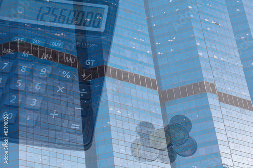 business building and finance economic background