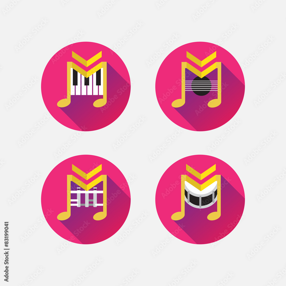 Obraz premium musical icons