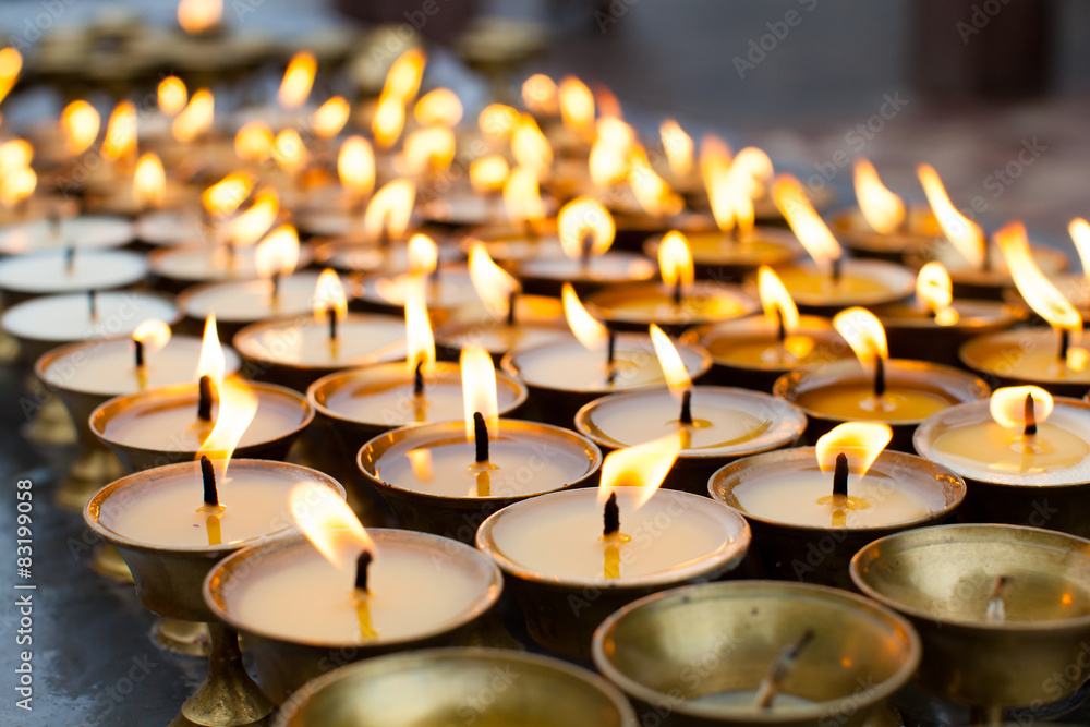 Group of burning candles