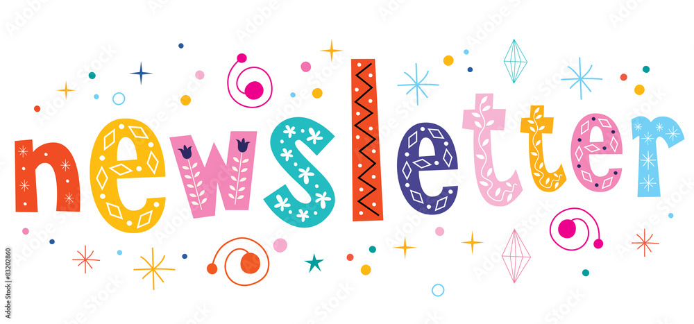 newsletter - isolated word decorative lettering text newsletter - isolated word decorative lettering text