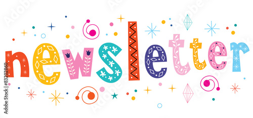 newsletter - isolated word decorative lettering text
