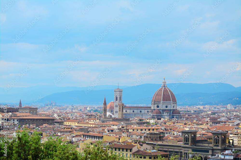 Florence panorama on a clear day