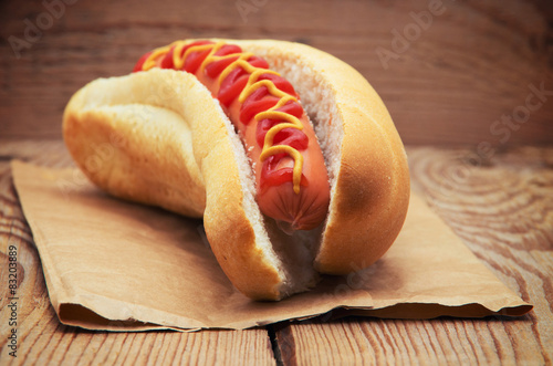 Tasty hot dog 