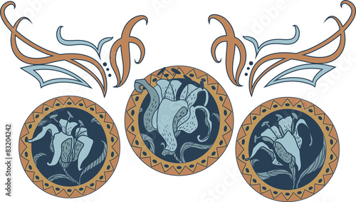 Fototapeta Naklejka Na Ścianę i Meble -  Art Nouveau style ornament