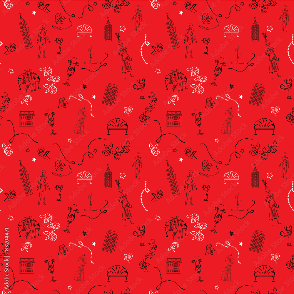 Seamless pattern art deco style Seamless pattern art deco style