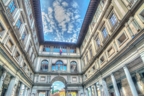 Uffizi gallery in Florence in hdr photo