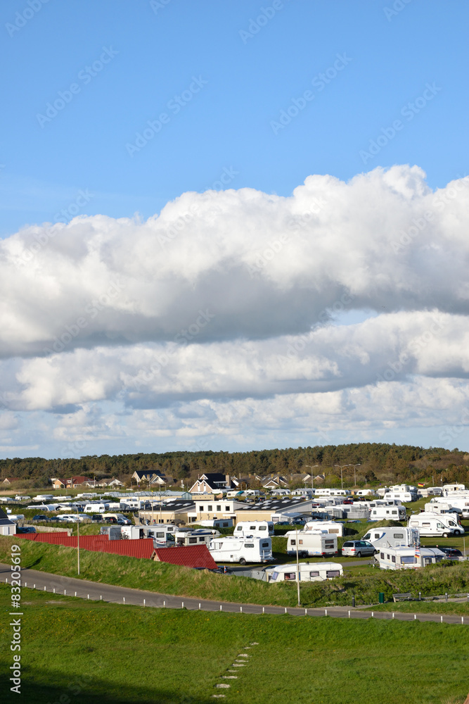 Fototapeta premium camping place in holland