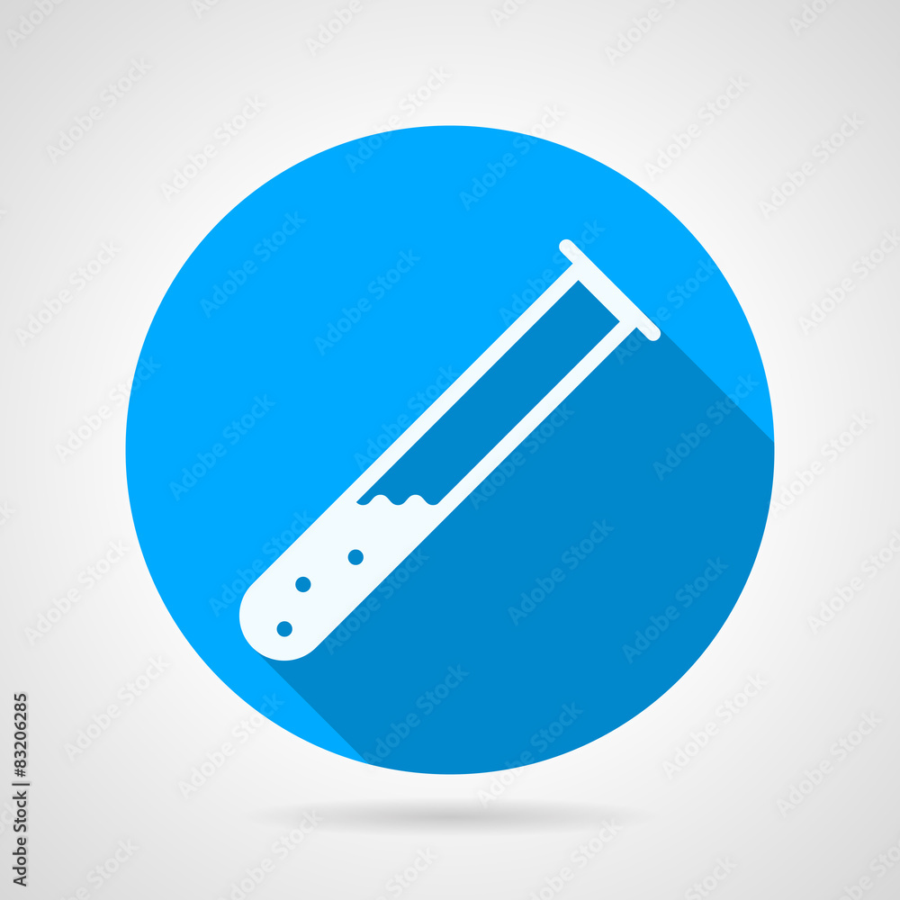 Test tube flat round vector icon Test tube flat round vector icon