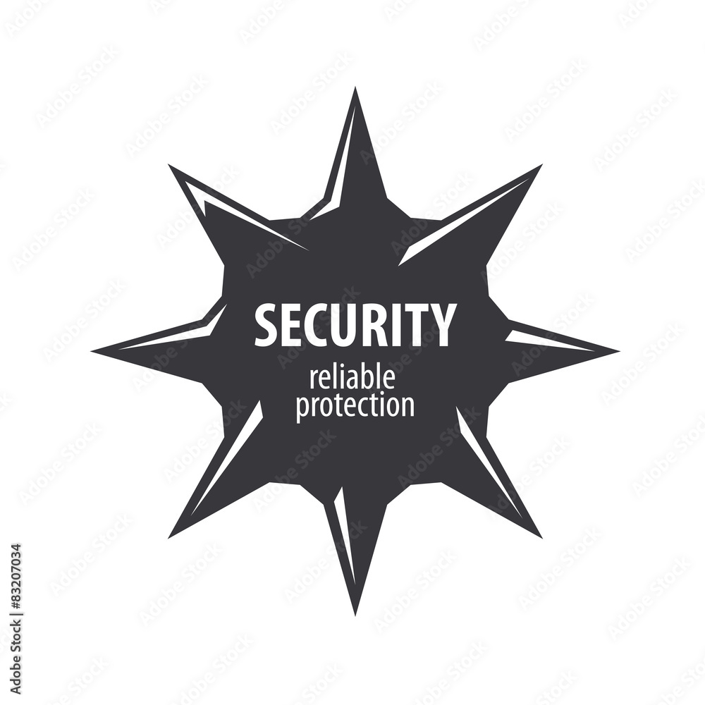 Abstract vector logo mine with spikes Abstract vector logo mine with spikes