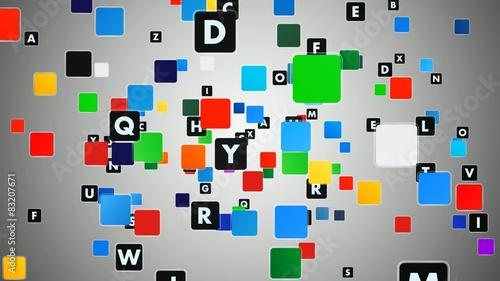 Abstract Text World Map