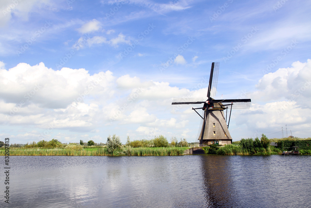 Traditional dutch windmill in the Netherlands
