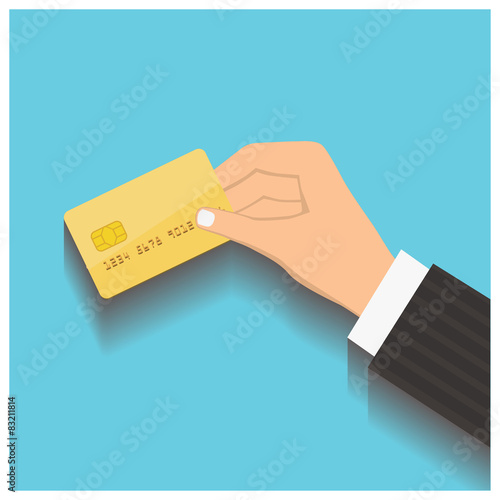 Hand hold credit card