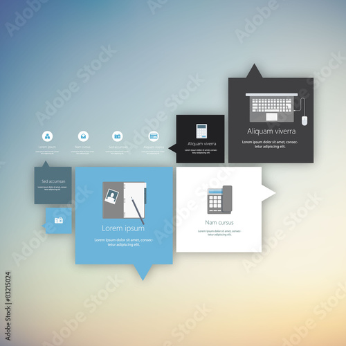 Vector flat user interface
