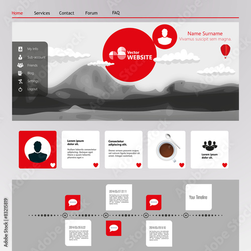 Web design, Website template Vector