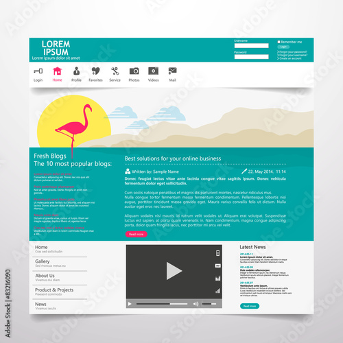 Web design, Website template Vector