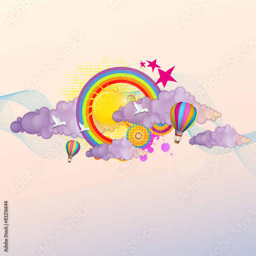 Summer style Abstract design vector  photo