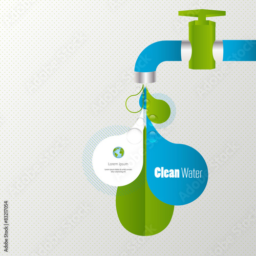 Eco water tap infographics