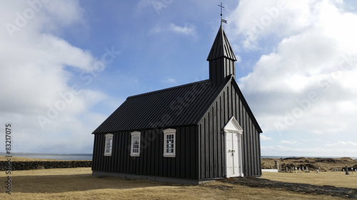 Black church of Budir in Iceland