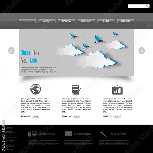 Web site design template 