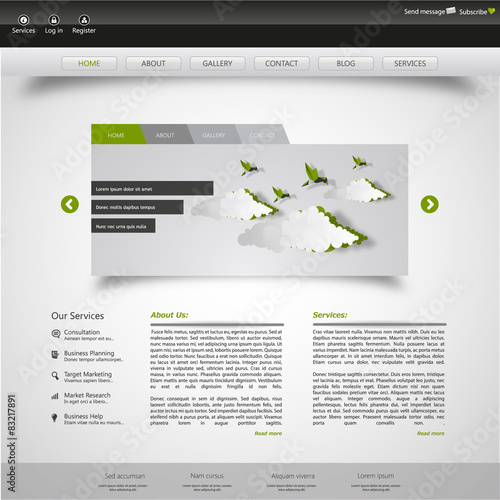 Clean Website Template Vector Eps 10