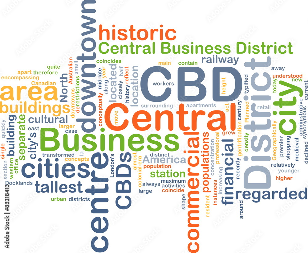 Central business District CBD background concept