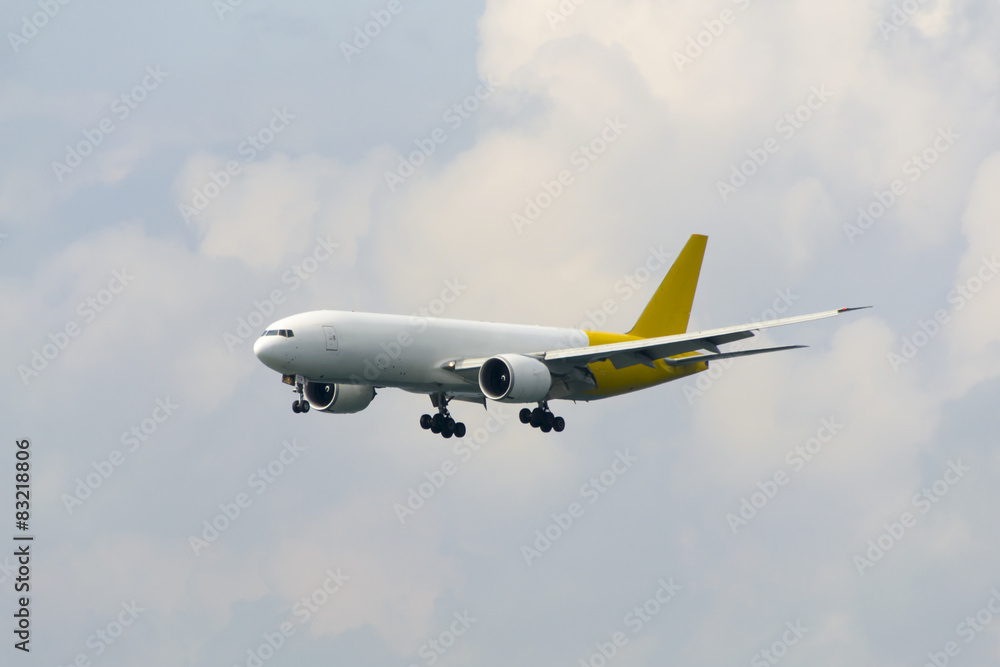 Commercial Airplane flying in the sky Commercial Airplane flying in the sky
