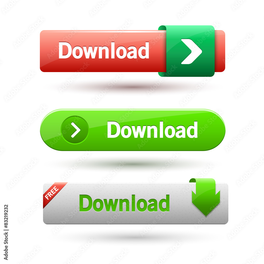 Vector illustration of download buttons. Vector illustration of download buttons.