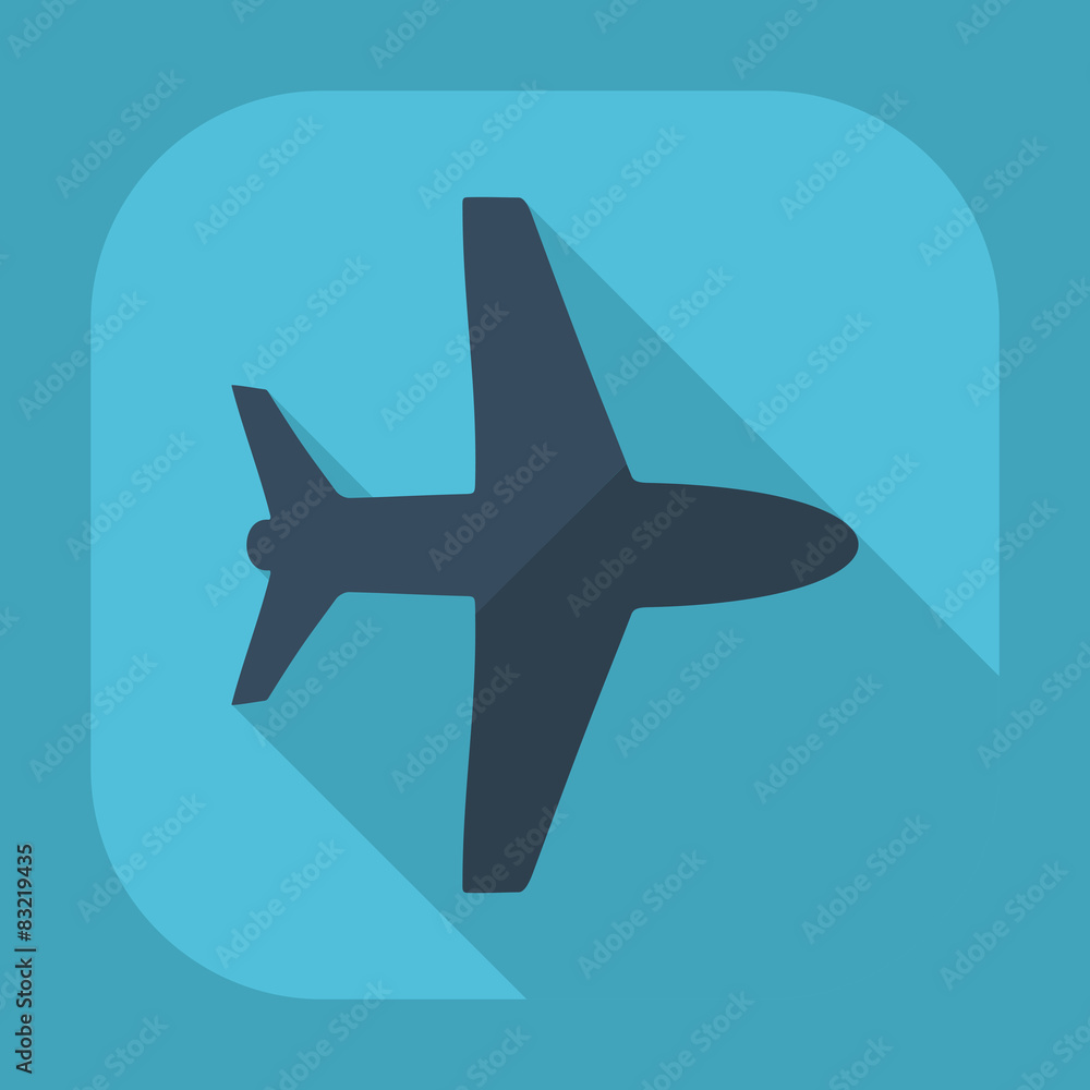 Fototapeta premium Flat modern design with shadow aircraft
