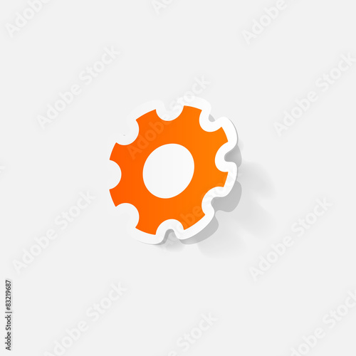 Paper clipped sticker: Manual pinion