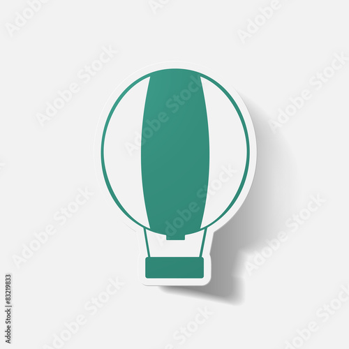 Paper clipped sticker: aerostat