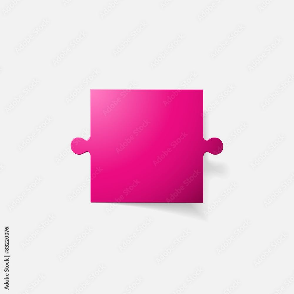 Paper clipped sticker: puzzle Paper clipped sticker: puzzle