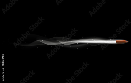 Fire bullets brown with black background. Vector
