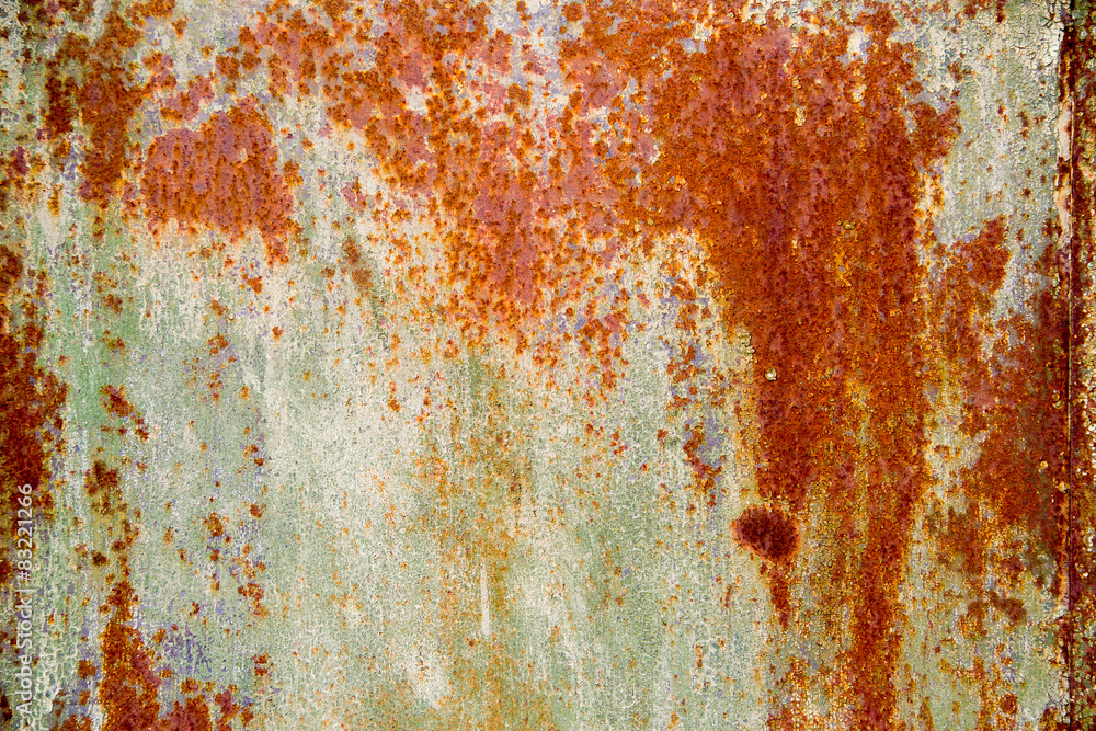 Rusty wall texture green